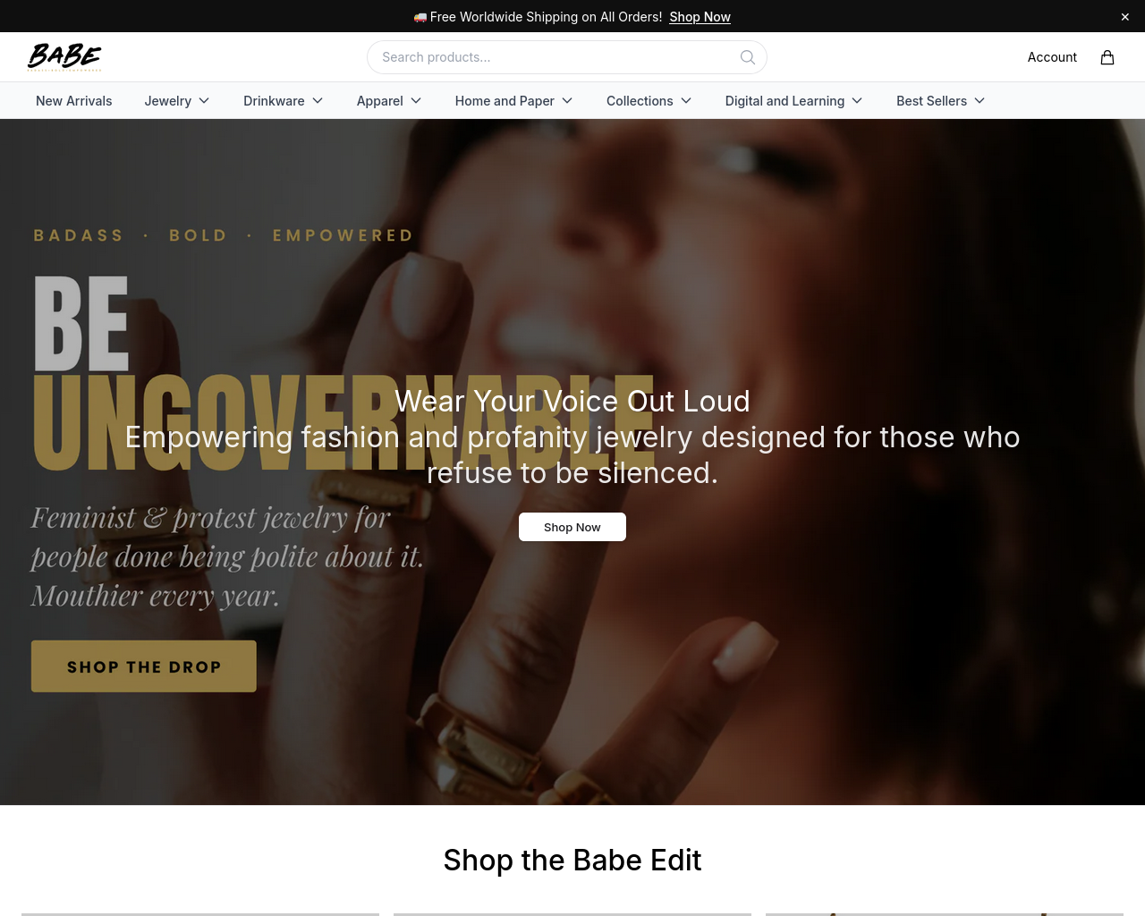 Screenshot of babeofficial.shop