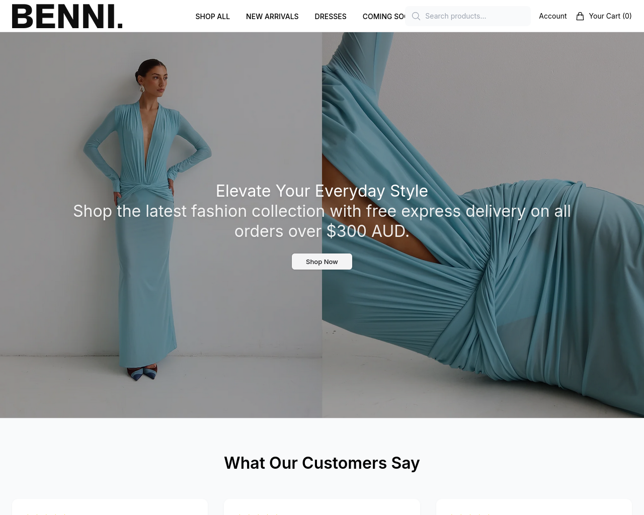 Screenshot of benniofficial.shop