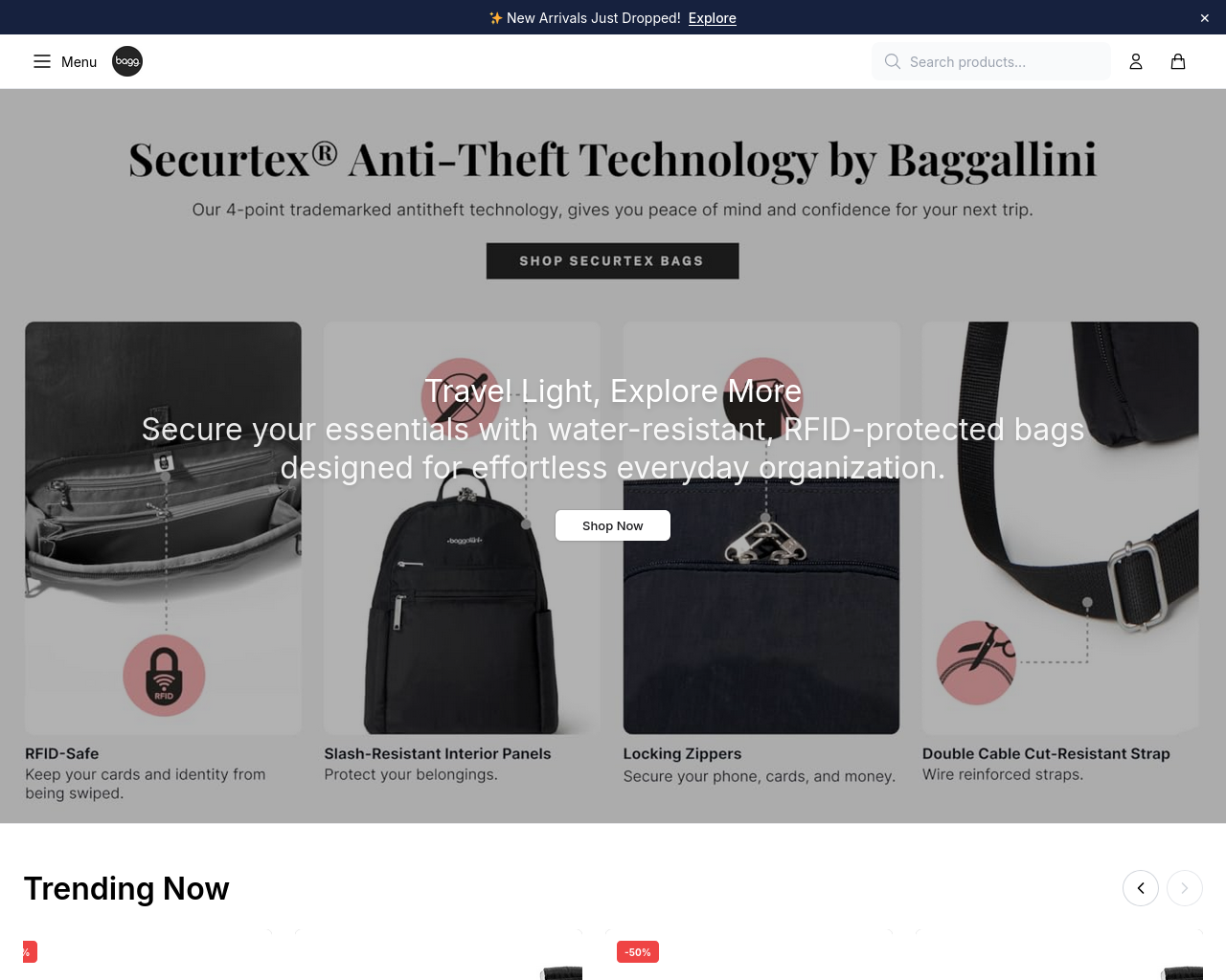 Screenshot of baggallinidirect.shop