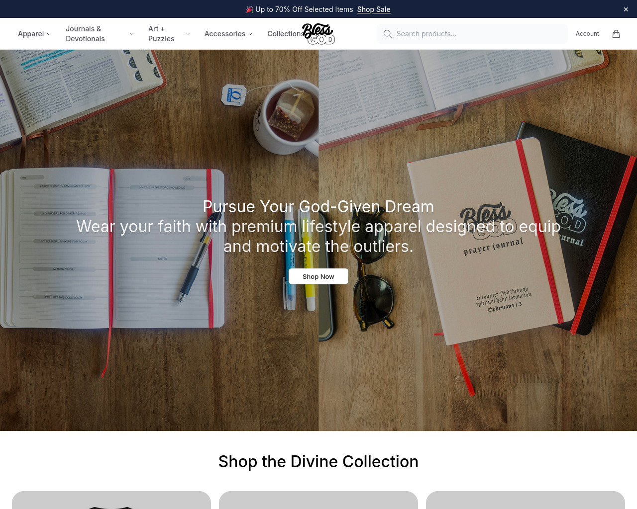 Снимок экрана blessgodonline.shop