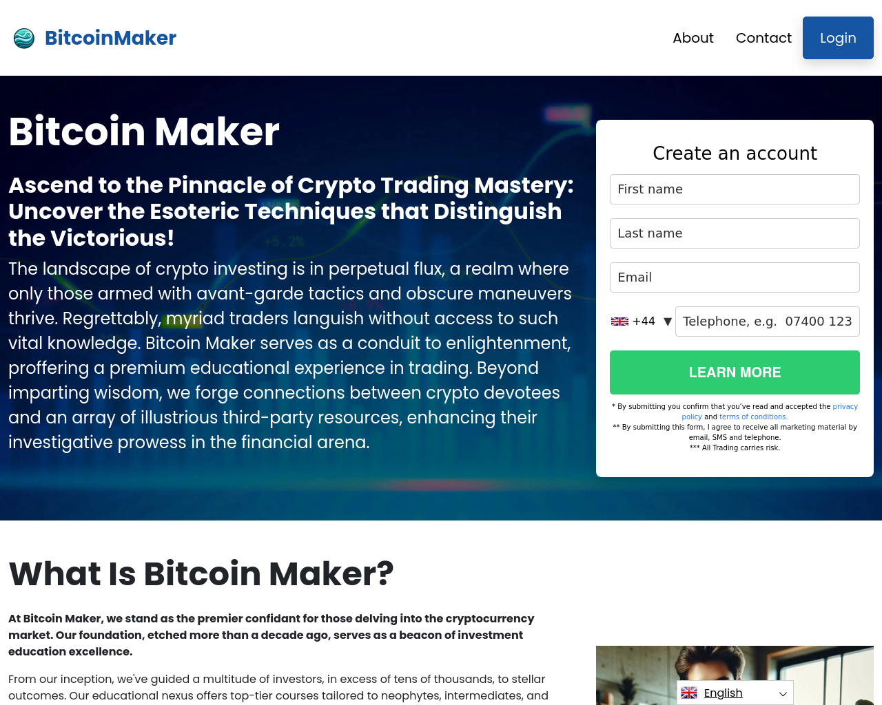 Screenshot von bitcoin-maker.org