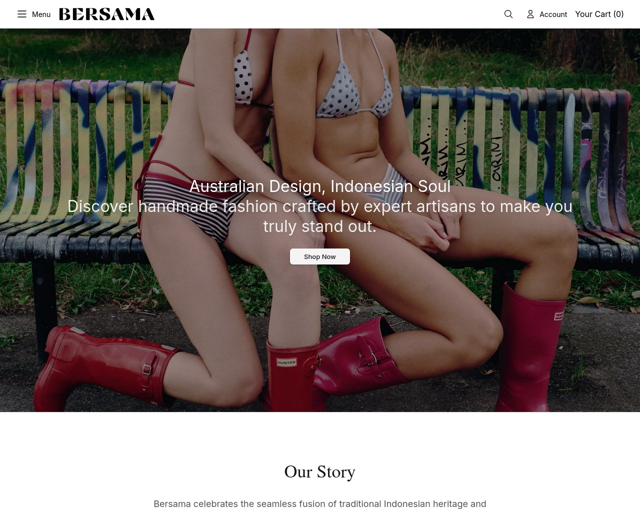 Screenshot of bersamafashion.shop
