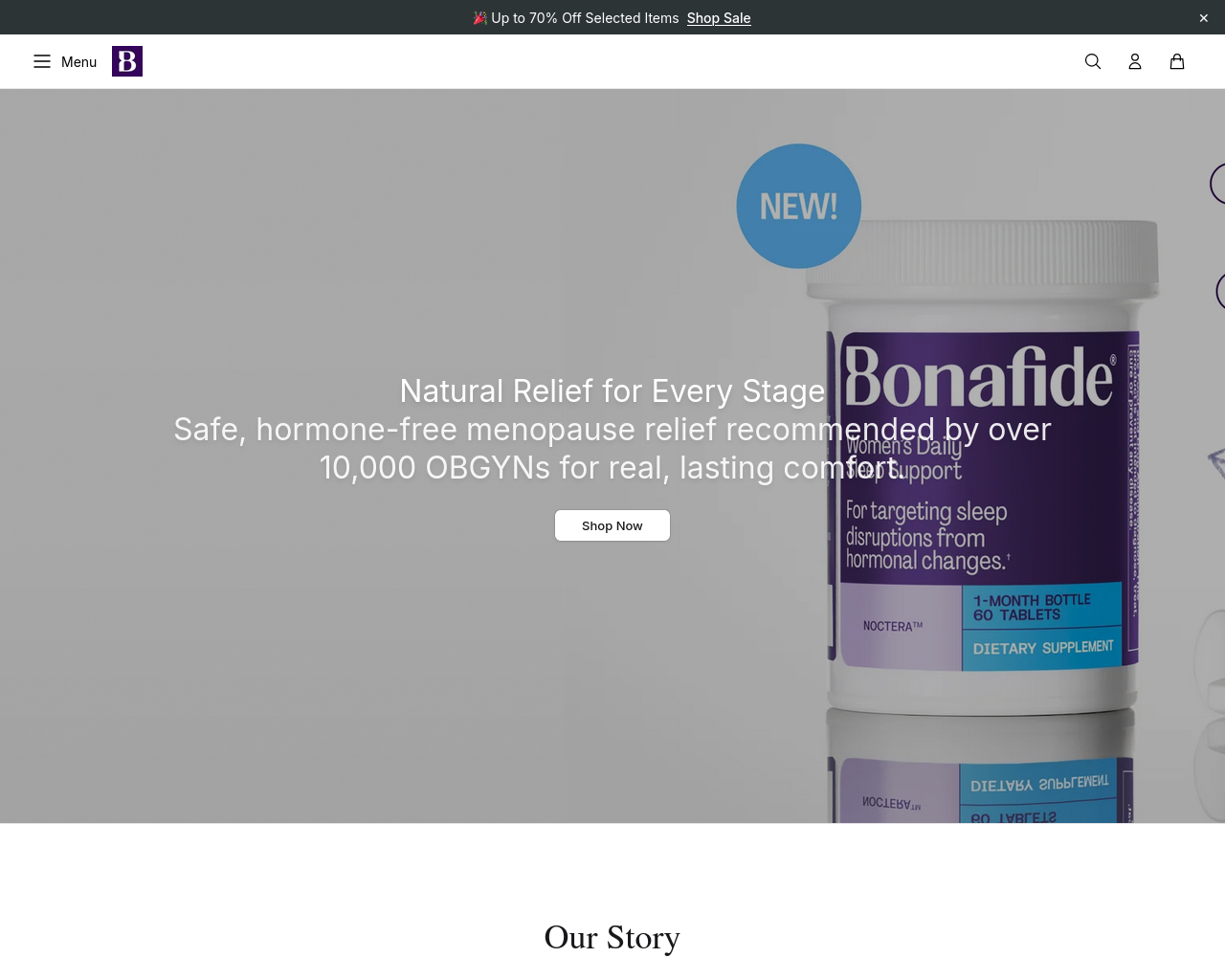 Screenshot of bonafidelife.shop