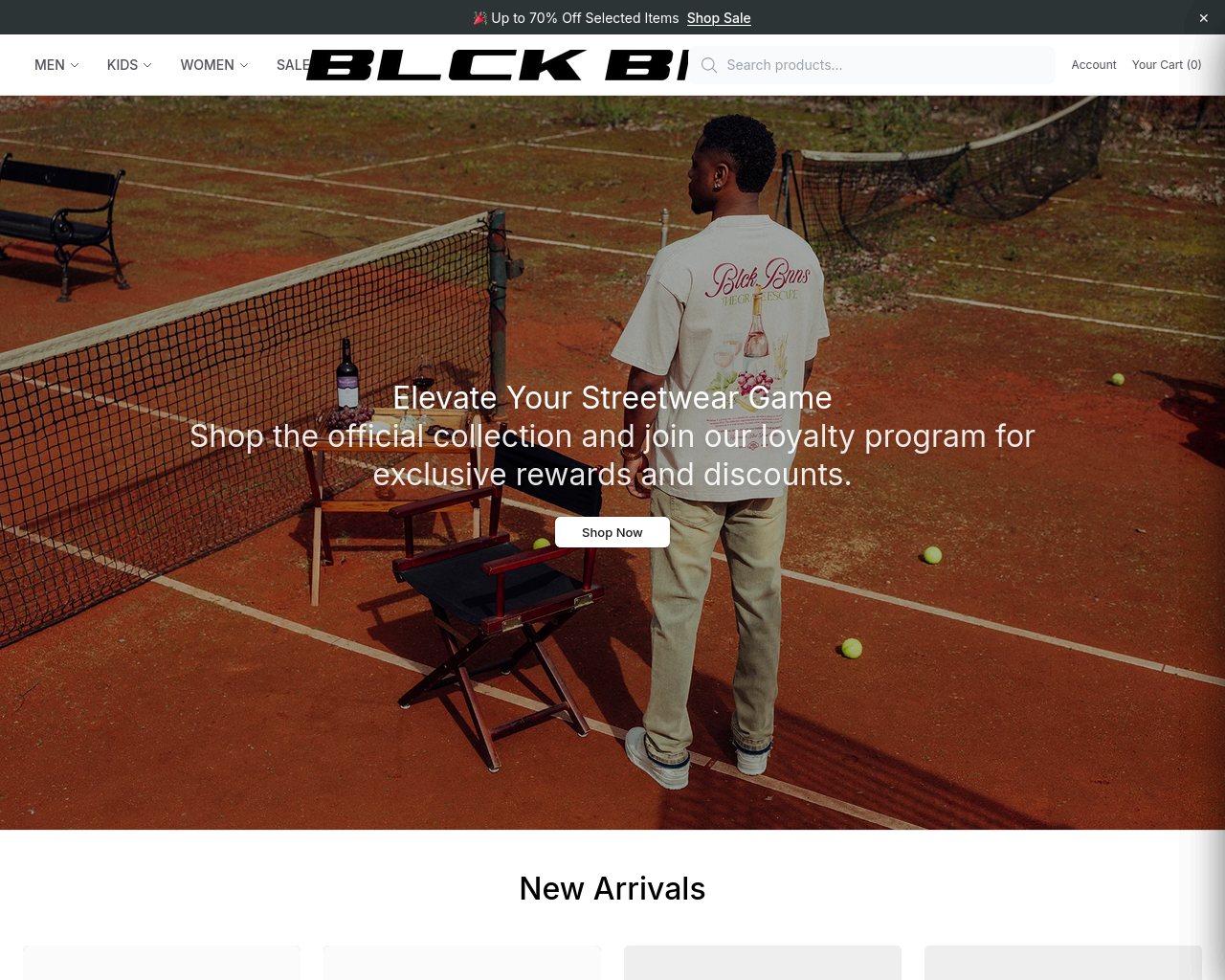 Screenshot of blackbananaswear.shop