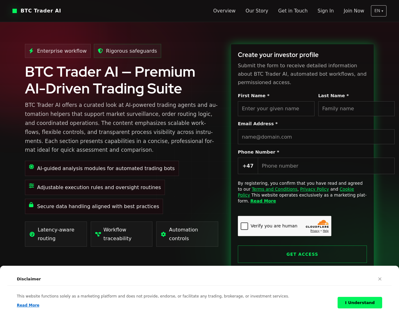 Screenshot of btctraderai.pro