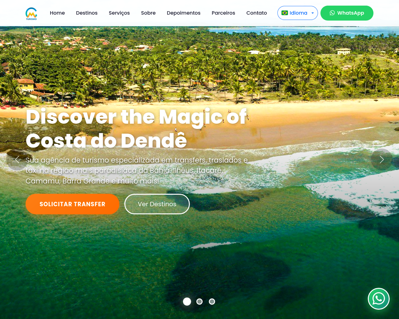 Screenshot of cmturismo.com.br