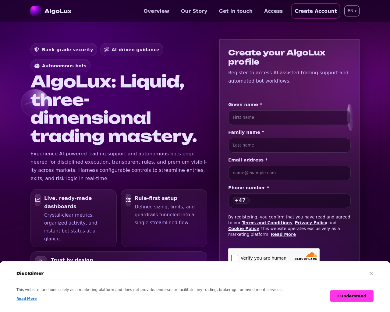 Screenshot of algoluxsolution.com