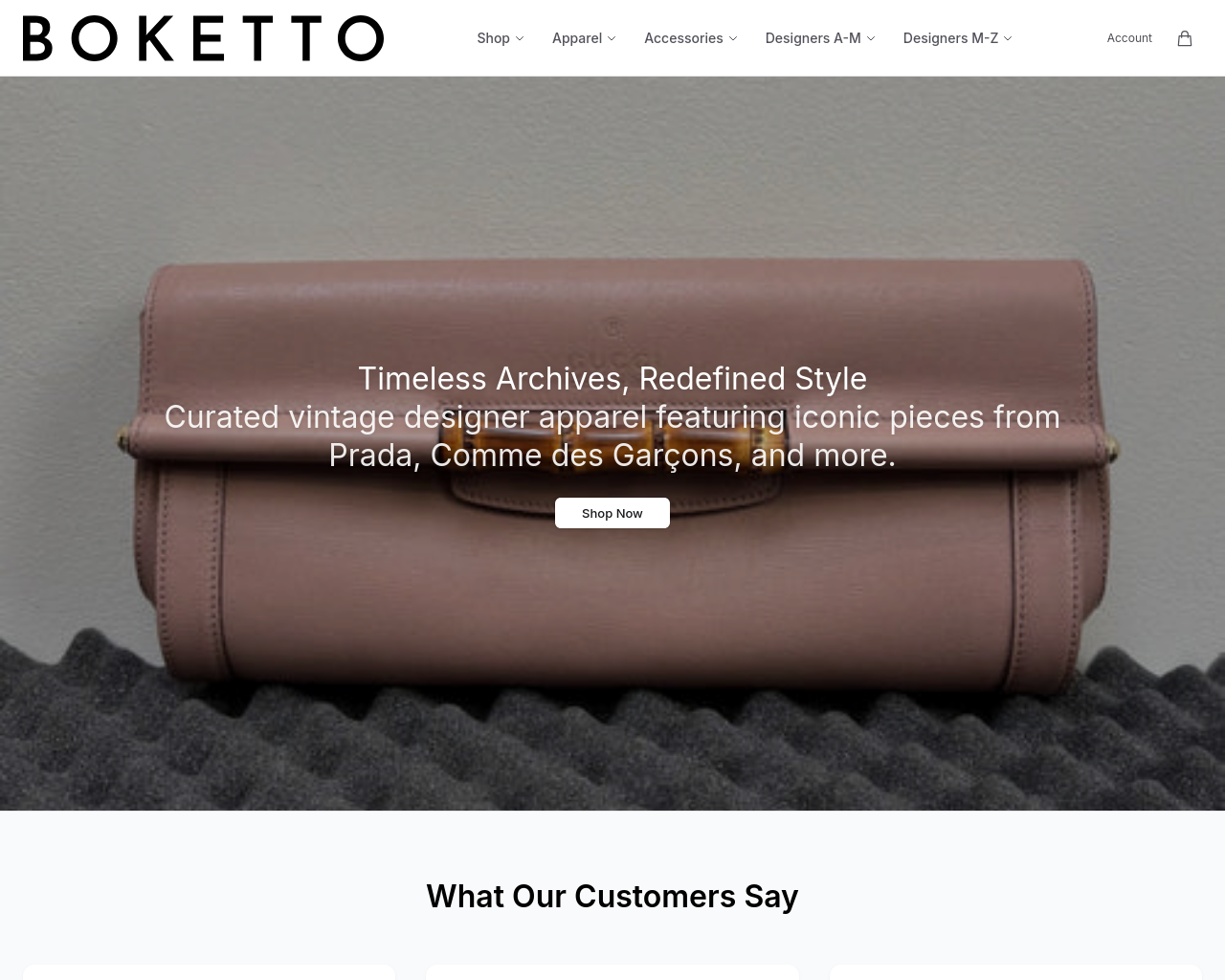 Screenshot of bokett.shop