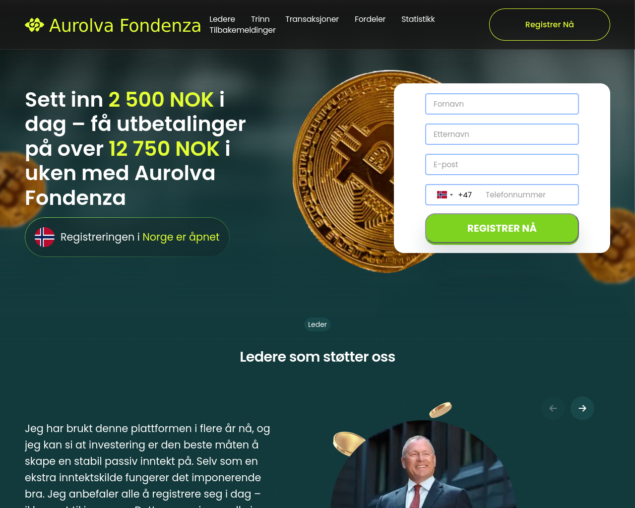 Screenshot of aurolvafondenza.net