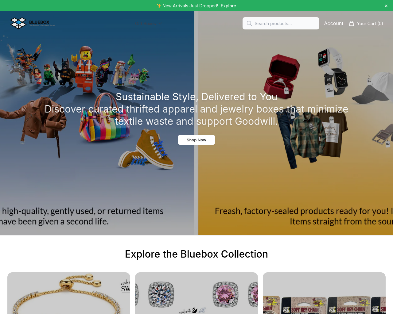 Screenshot of blueboxstyle.shop
