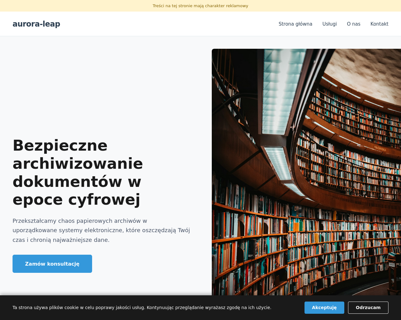 Screenshot of aurora-leap.com