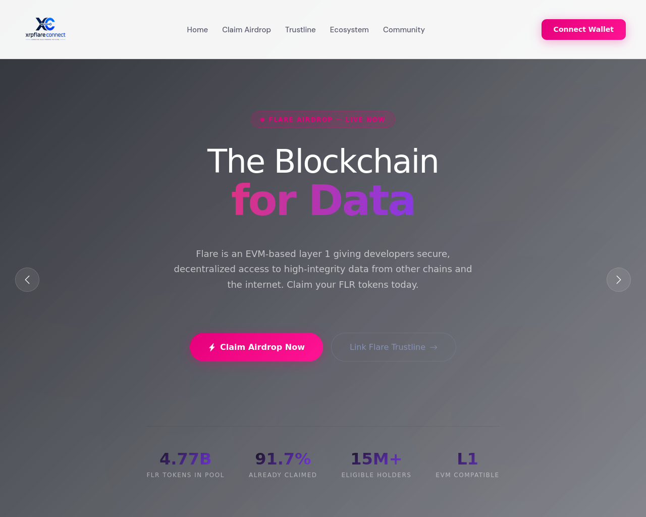 Screenshot of xrpflareconnect.com