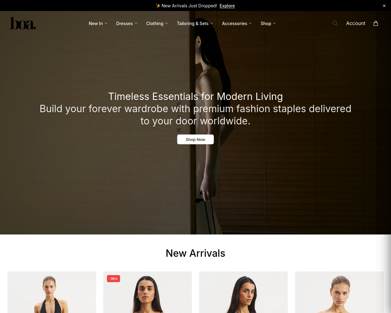 Screenshot of boavibe.shop