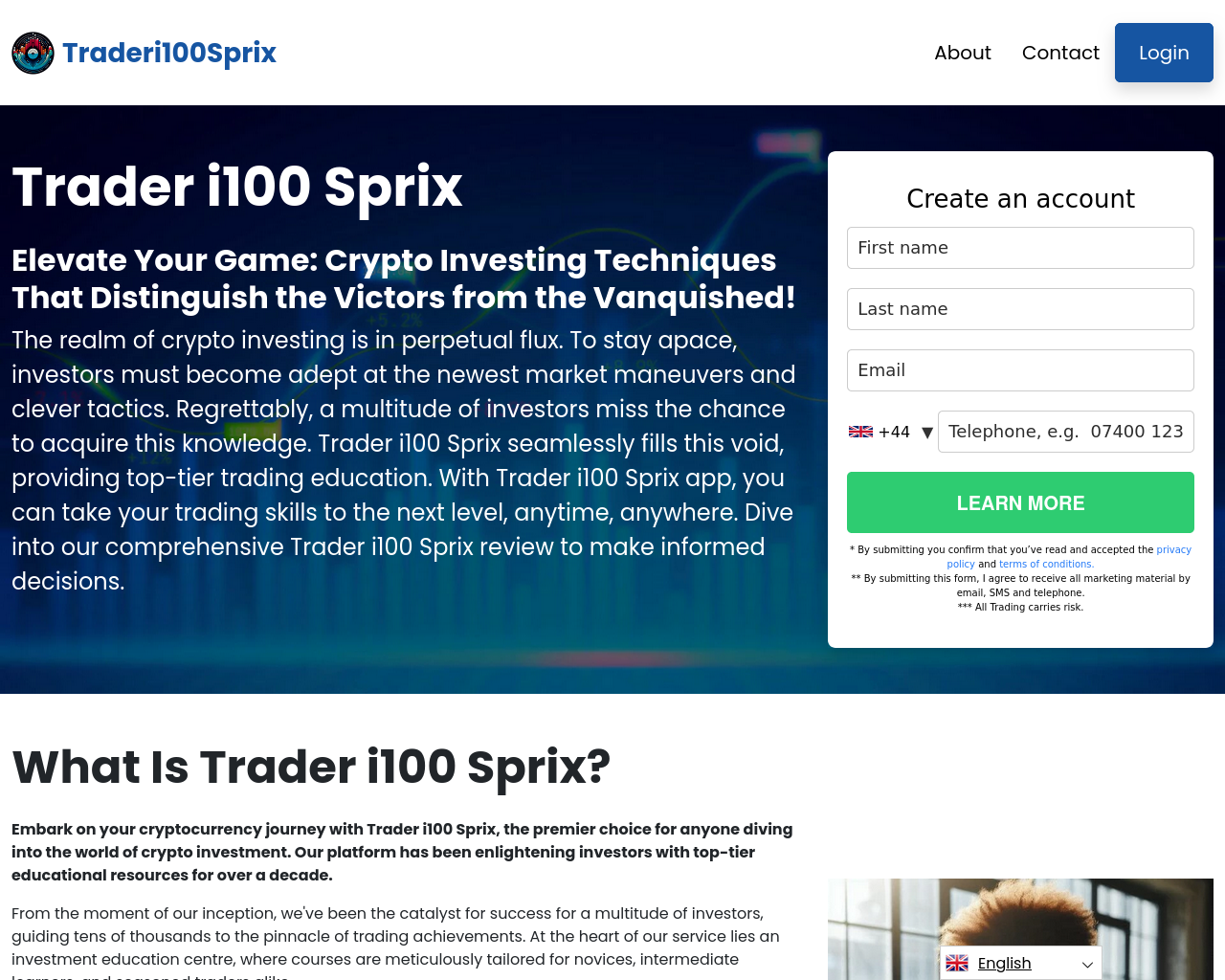 Screenshot von bittrader.org