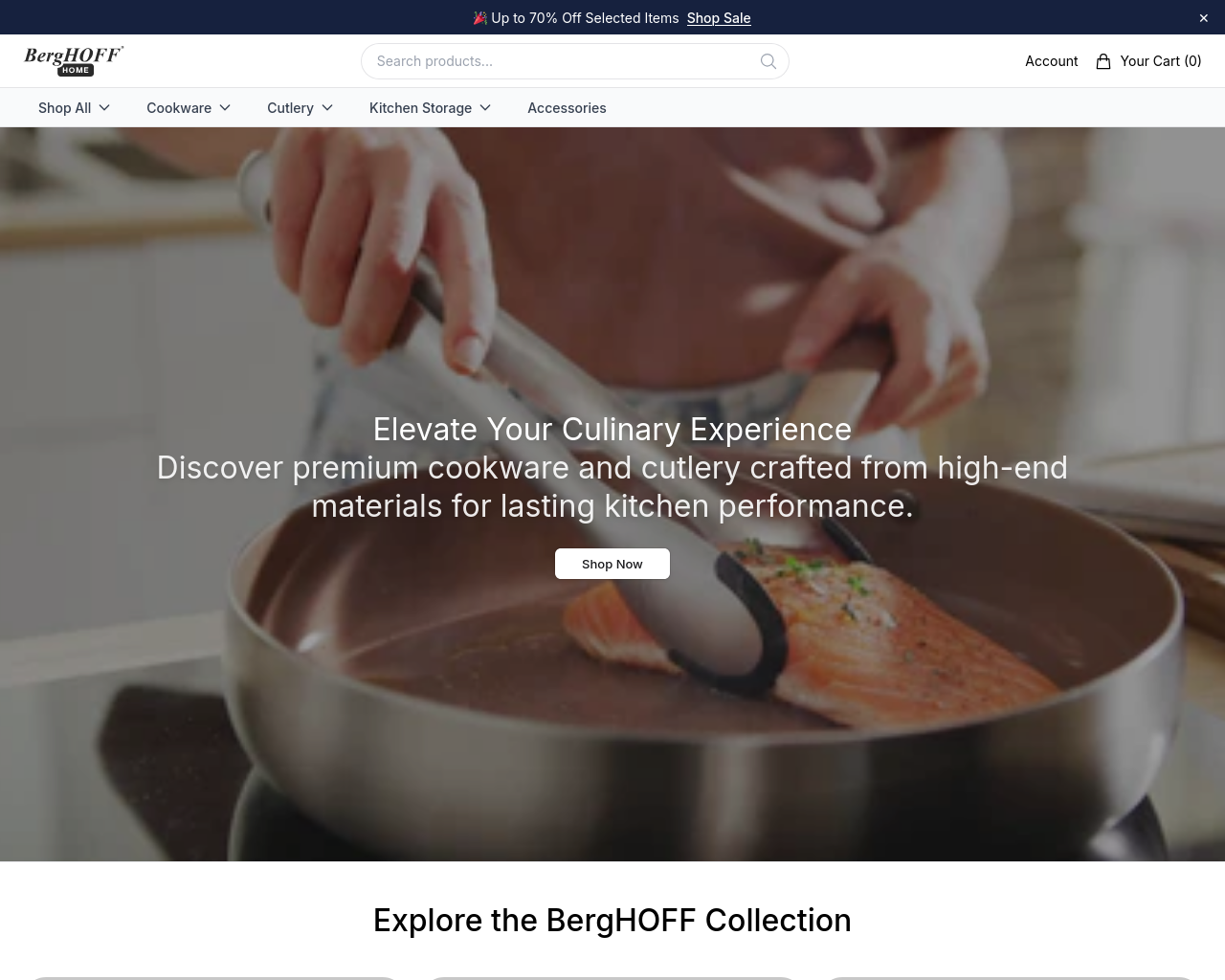 Screenshot of berghoffhomedirect.shop