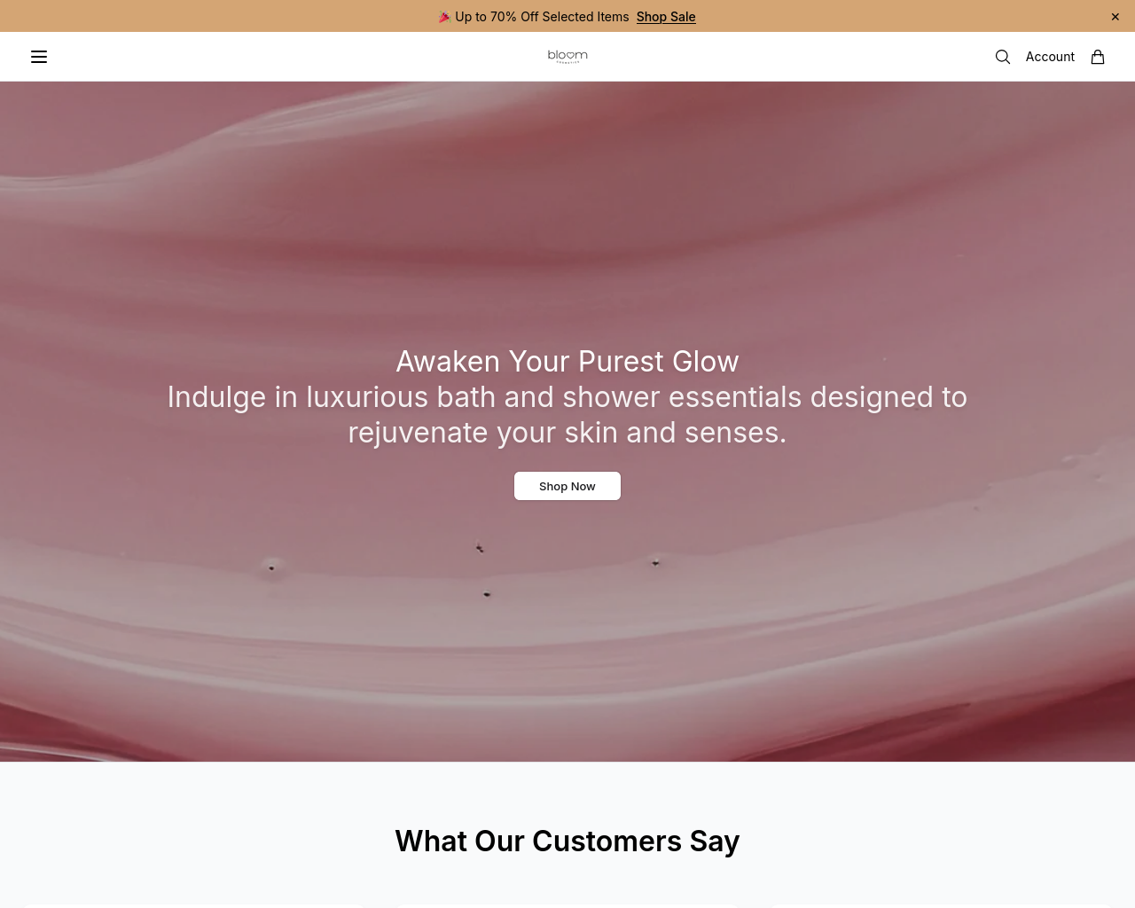 Screenshot of bloomcosmeticsbeauty.shop