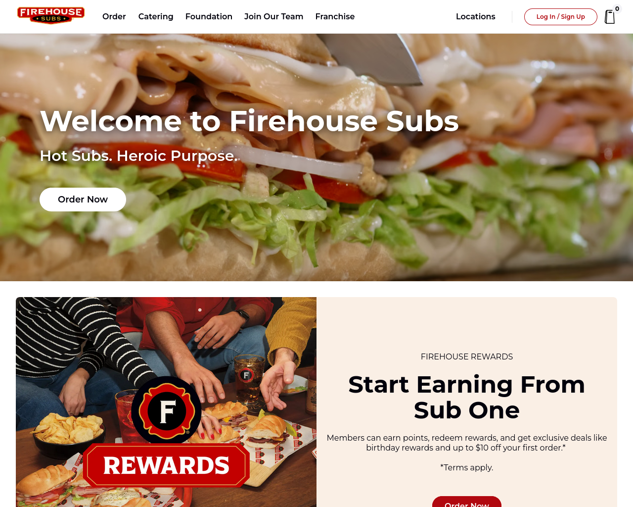 Снимок экрана firehossesubs.delivery