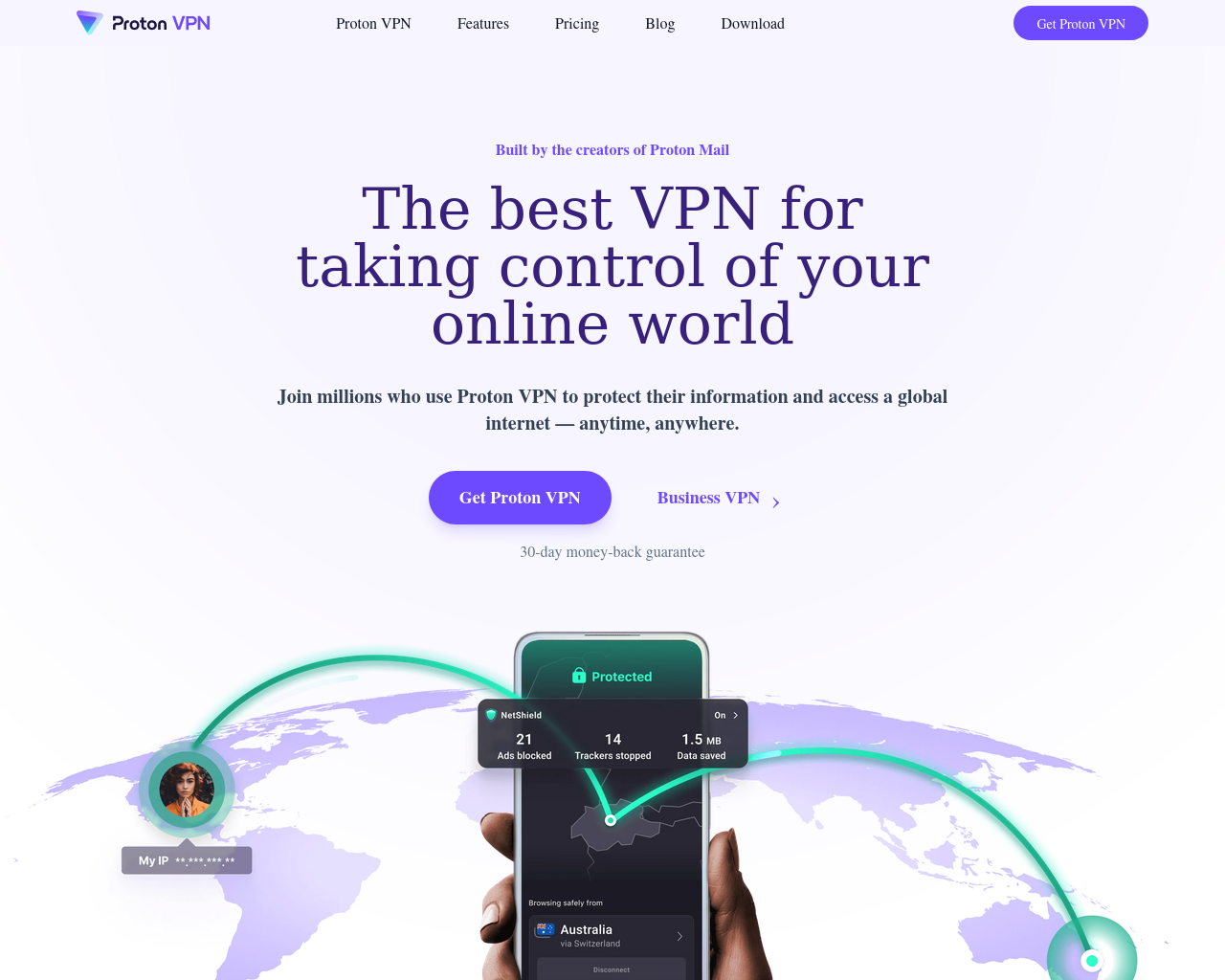 Снимок экрана protonvpn.st