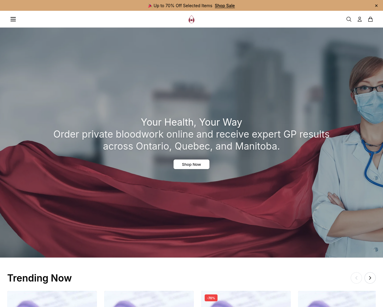 Снимок экрана bloodtestscanadahealth.shop