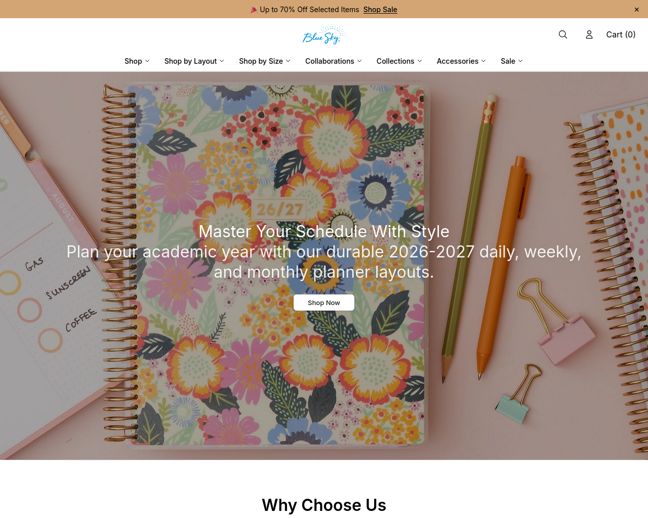 Screenshot of blueskyshop.shop