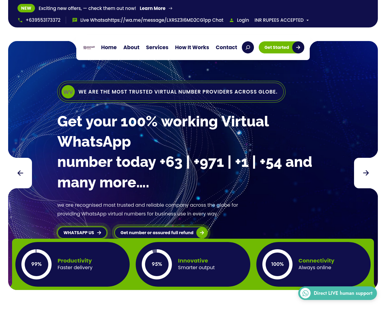 Снимок экрана whatsappvirtual.com