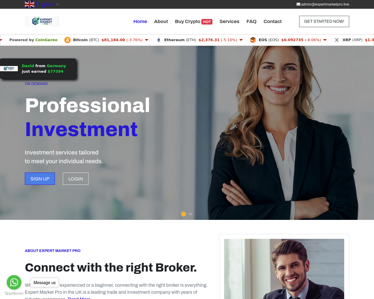 Tangkapan layar expertmarketpro.live
