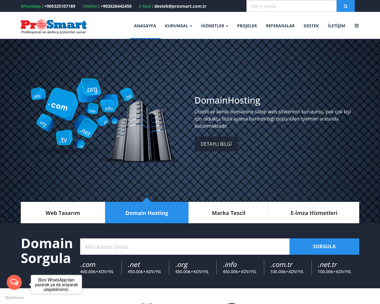 Screenshot of prosmart.com.tr