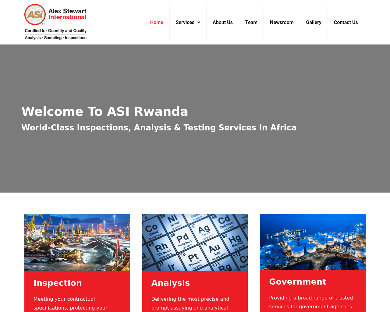 Screenshot of alexstewartinternationalltd.rw