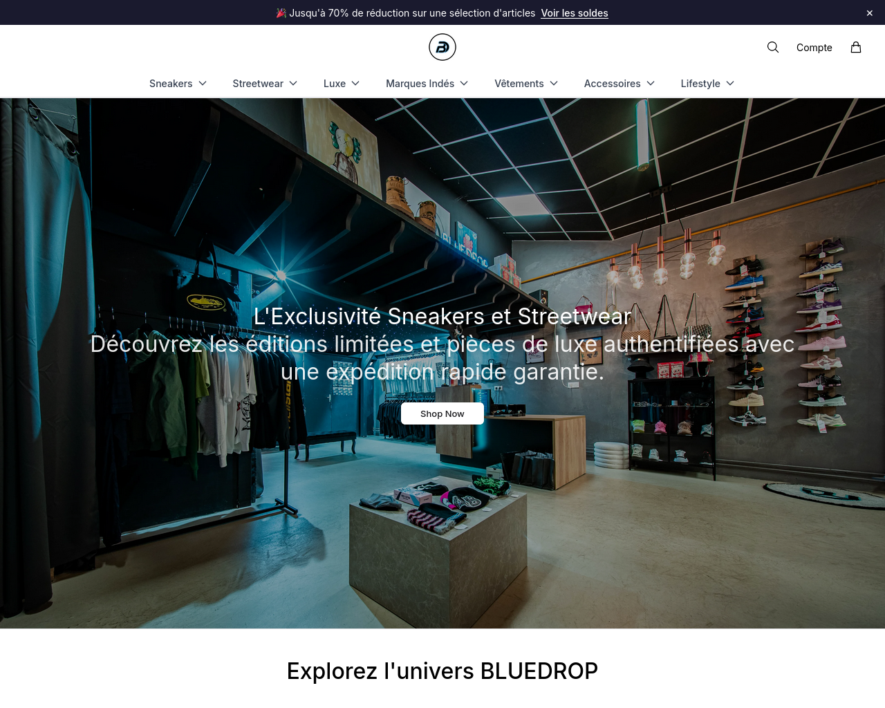 Screenshot von bluedropfashion.shop