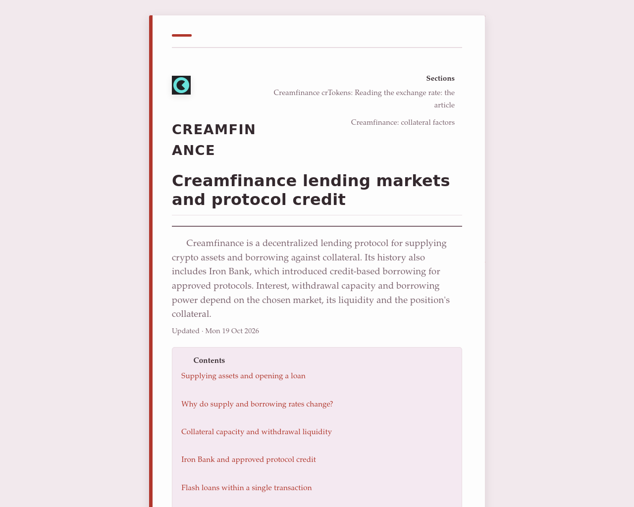 Screenshot of craemfinance.run