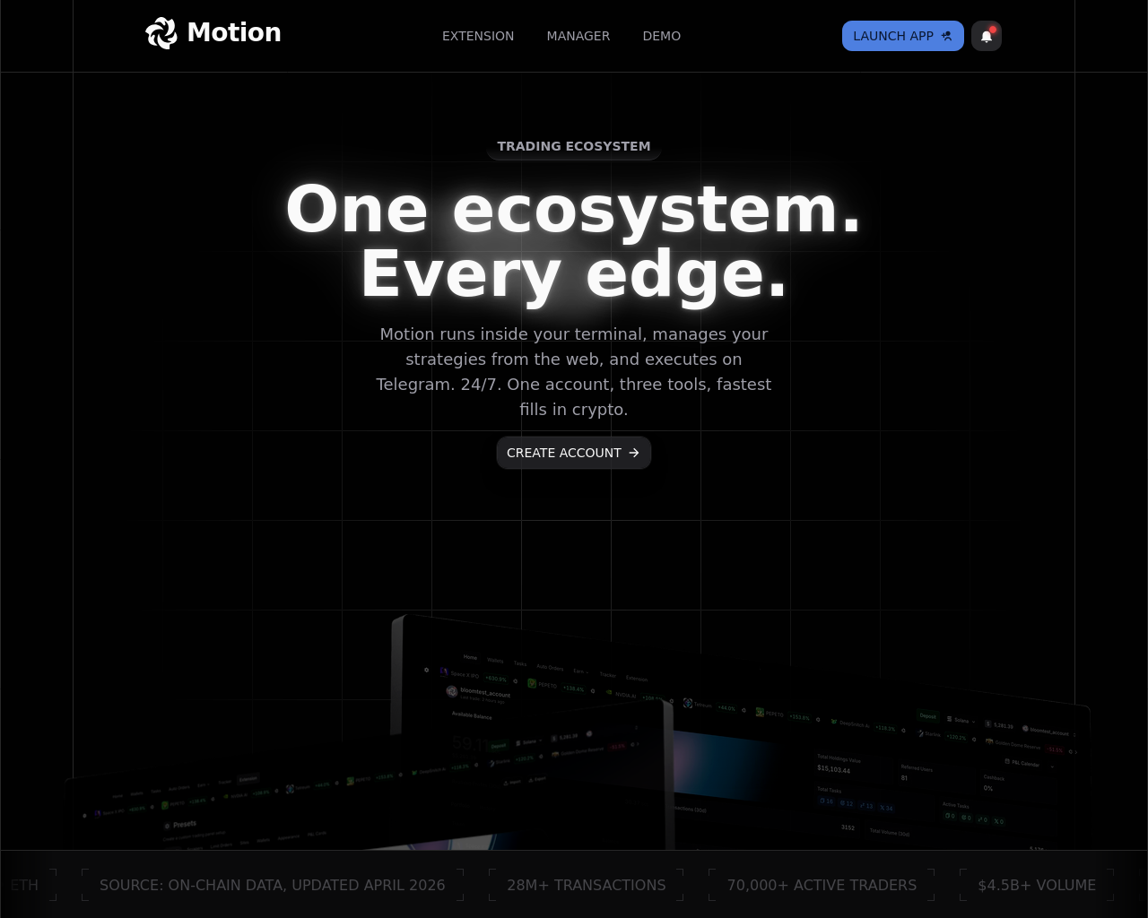 Снимок экрана motiontrading.app