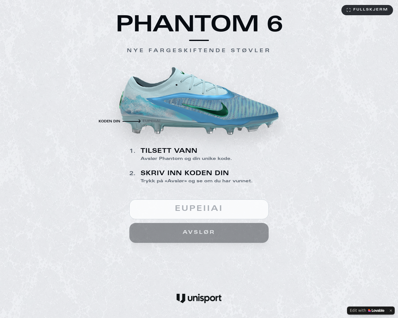 Screenshot of unisport-phantom.app