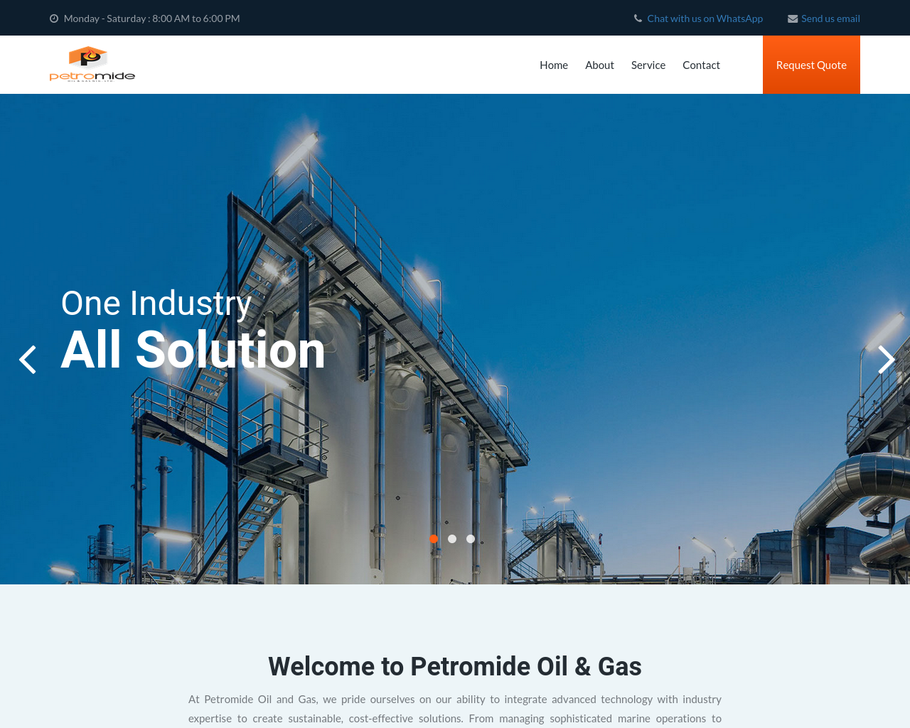 petromideoilandgas.com.ng का स्क्रीनशॉट