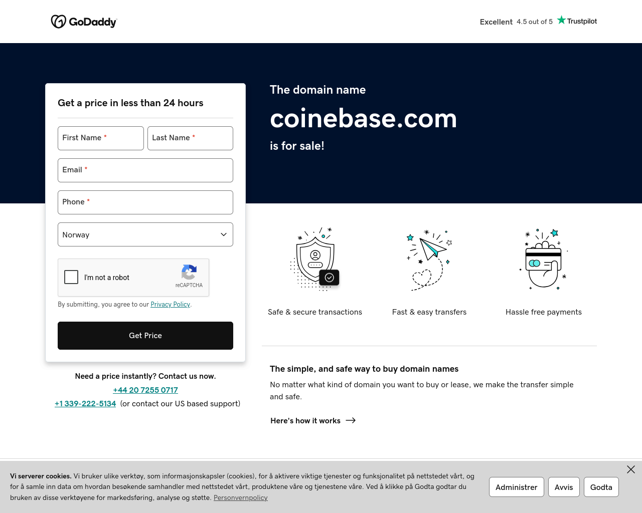 Tangkapan layar uat.coinebase.com