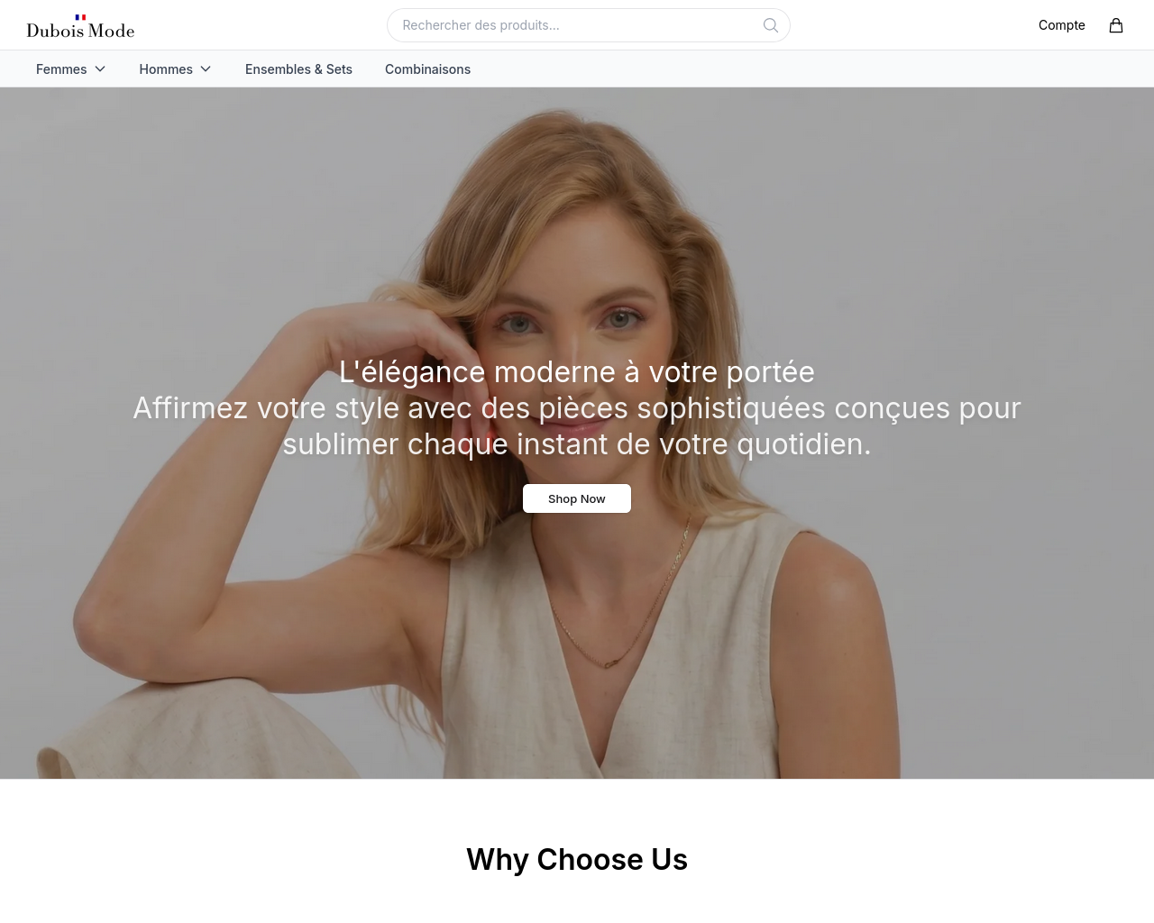 Screenshot of boiswear.shop