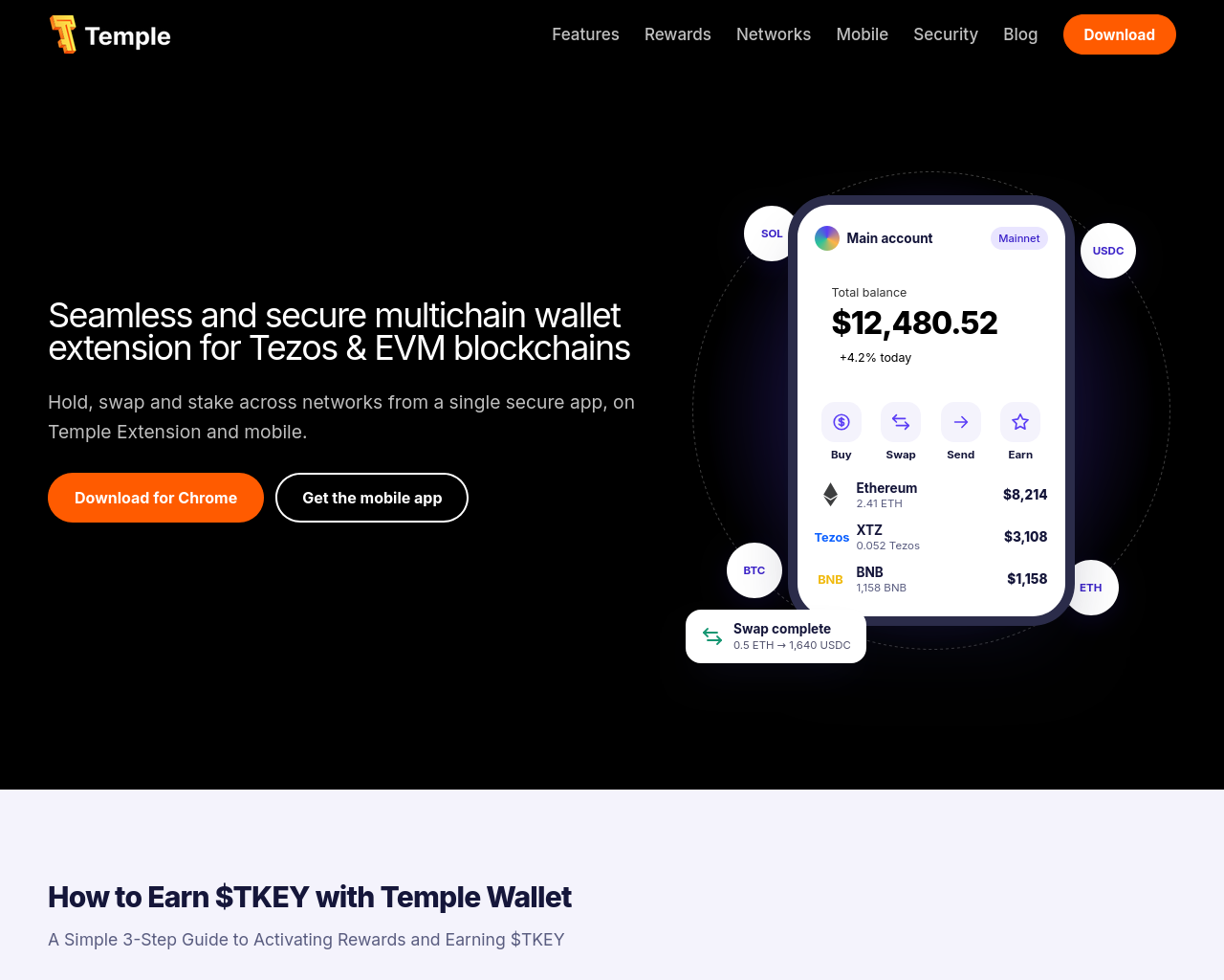 Screenshot of templewallet.org