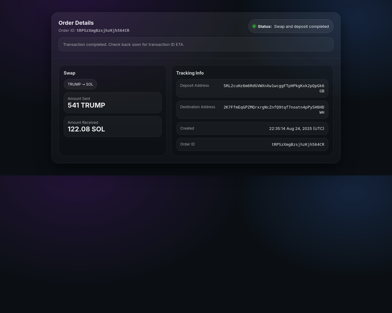 Screenshot of houdiniswap.co