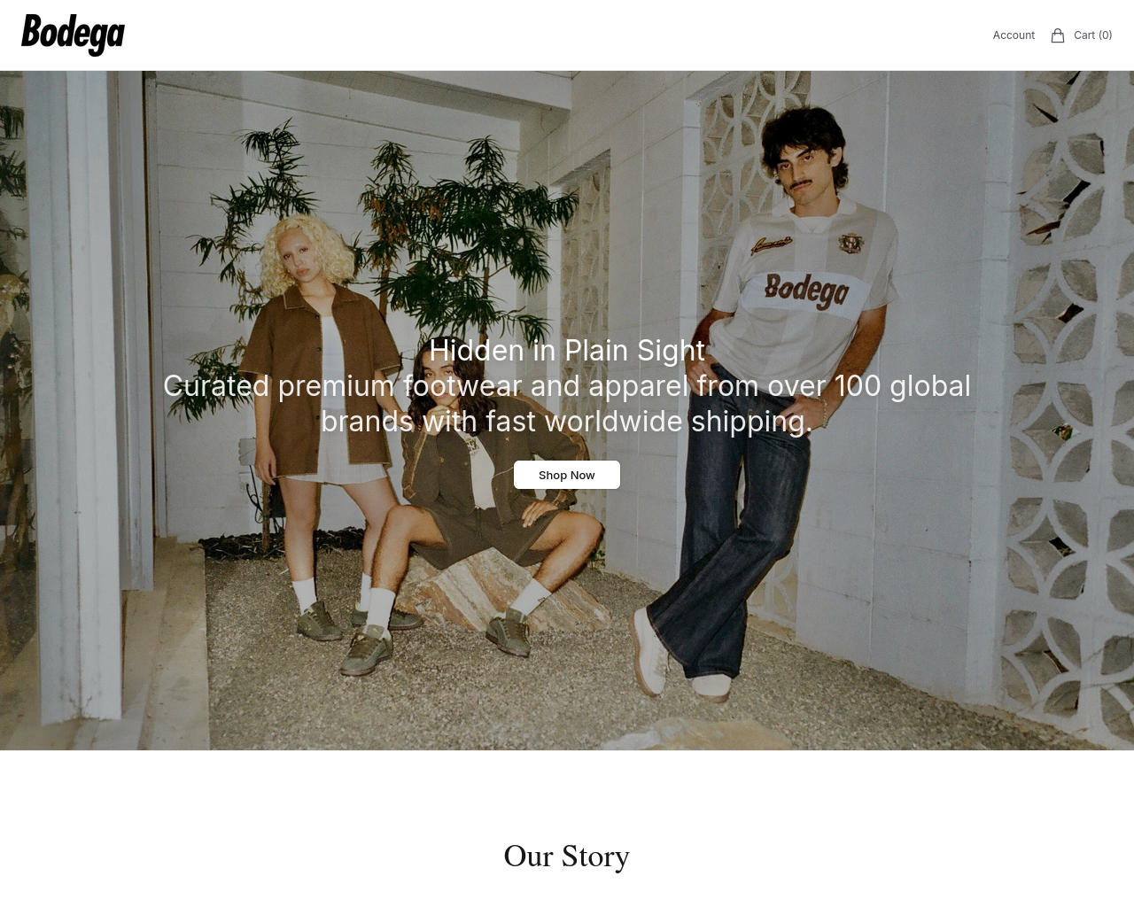 Screenshot of bodegastore.shop