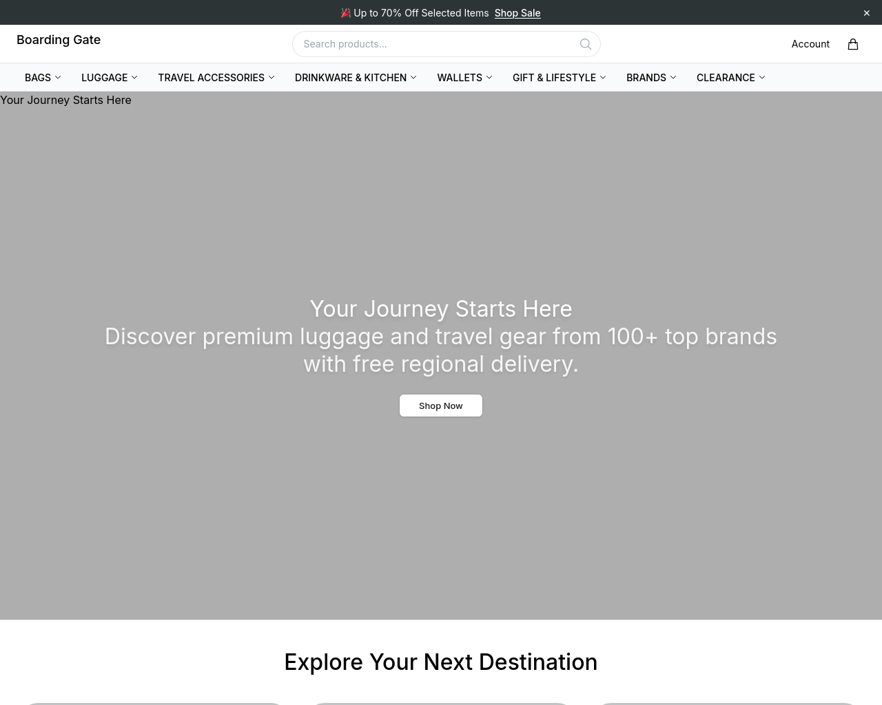 Screenshot of boardinggatehub.shop