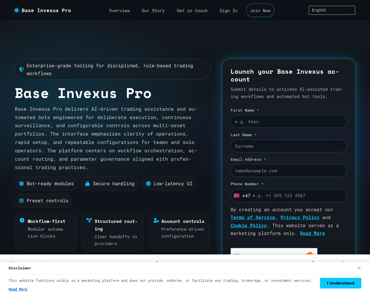 Снимок экрана baseinvexus.pro