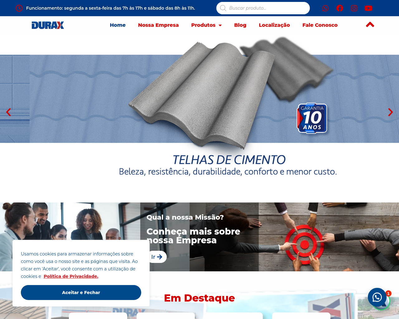 Screenshot of durax.com.br