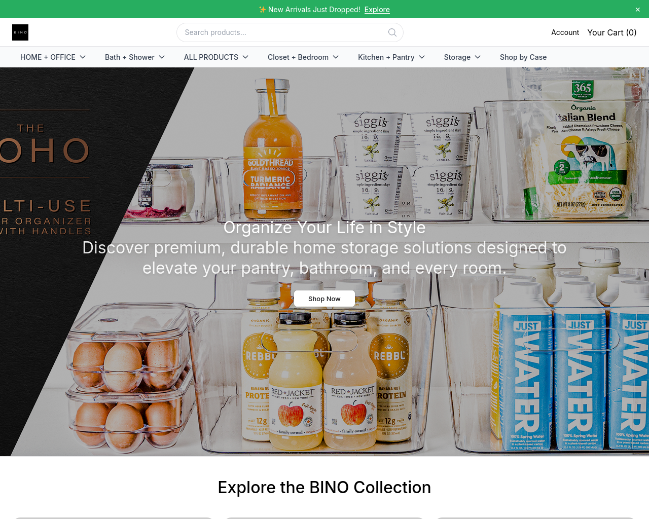 Screenshot of binostore.shop