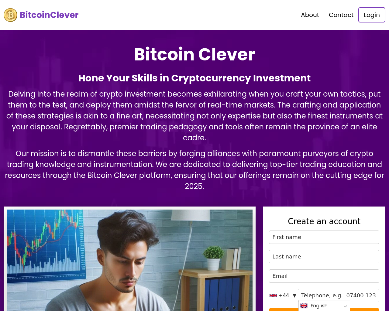 Знімок екрана bitcoinclever.org