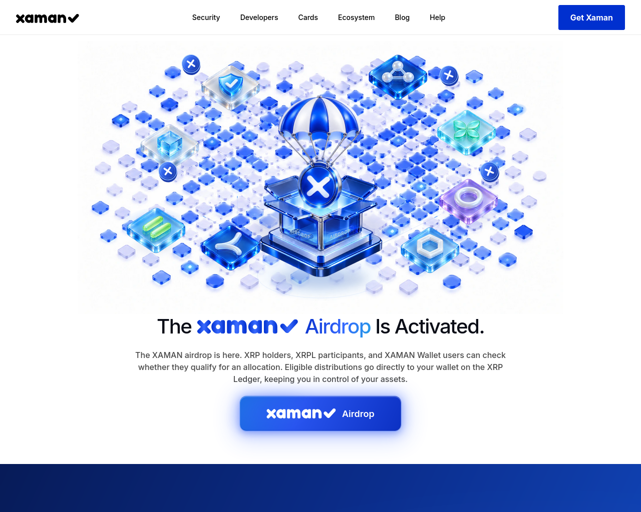 Снимок экрана xaman-announcement.app