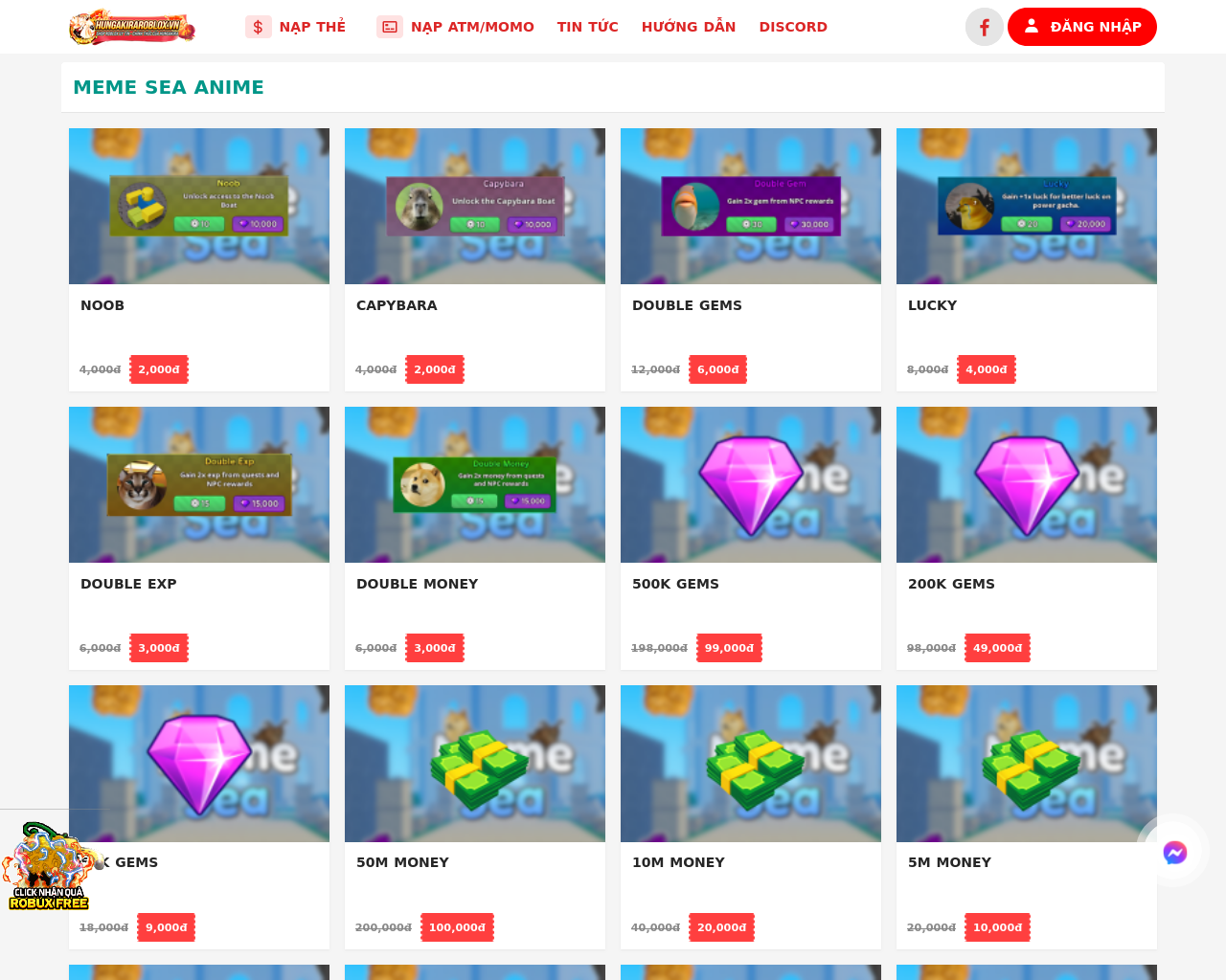 Screenshot of hungakiraroblox.com