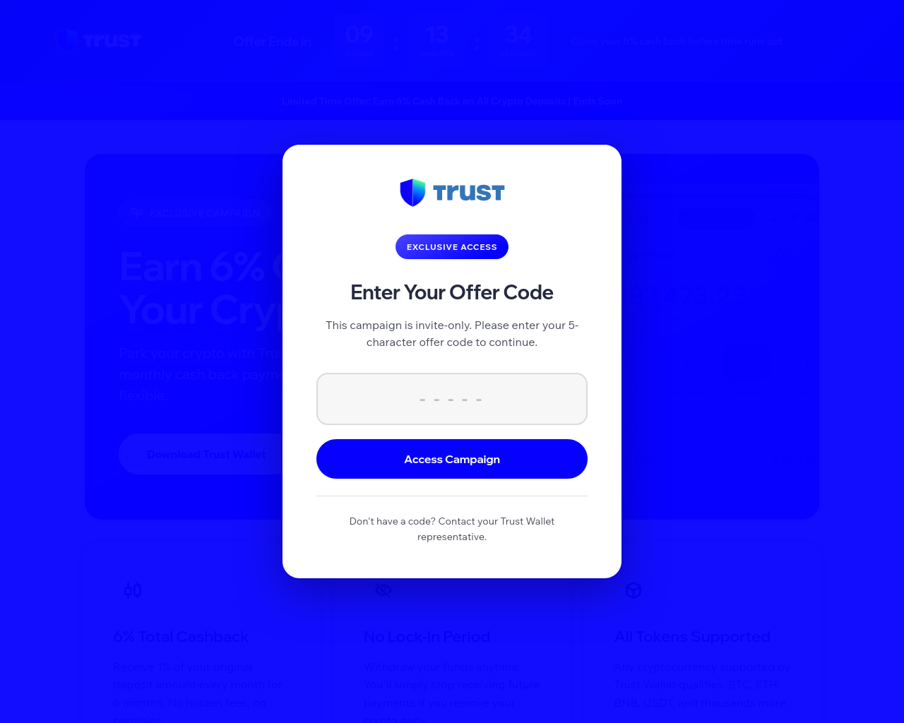 Screenshot of trust-rewards.com