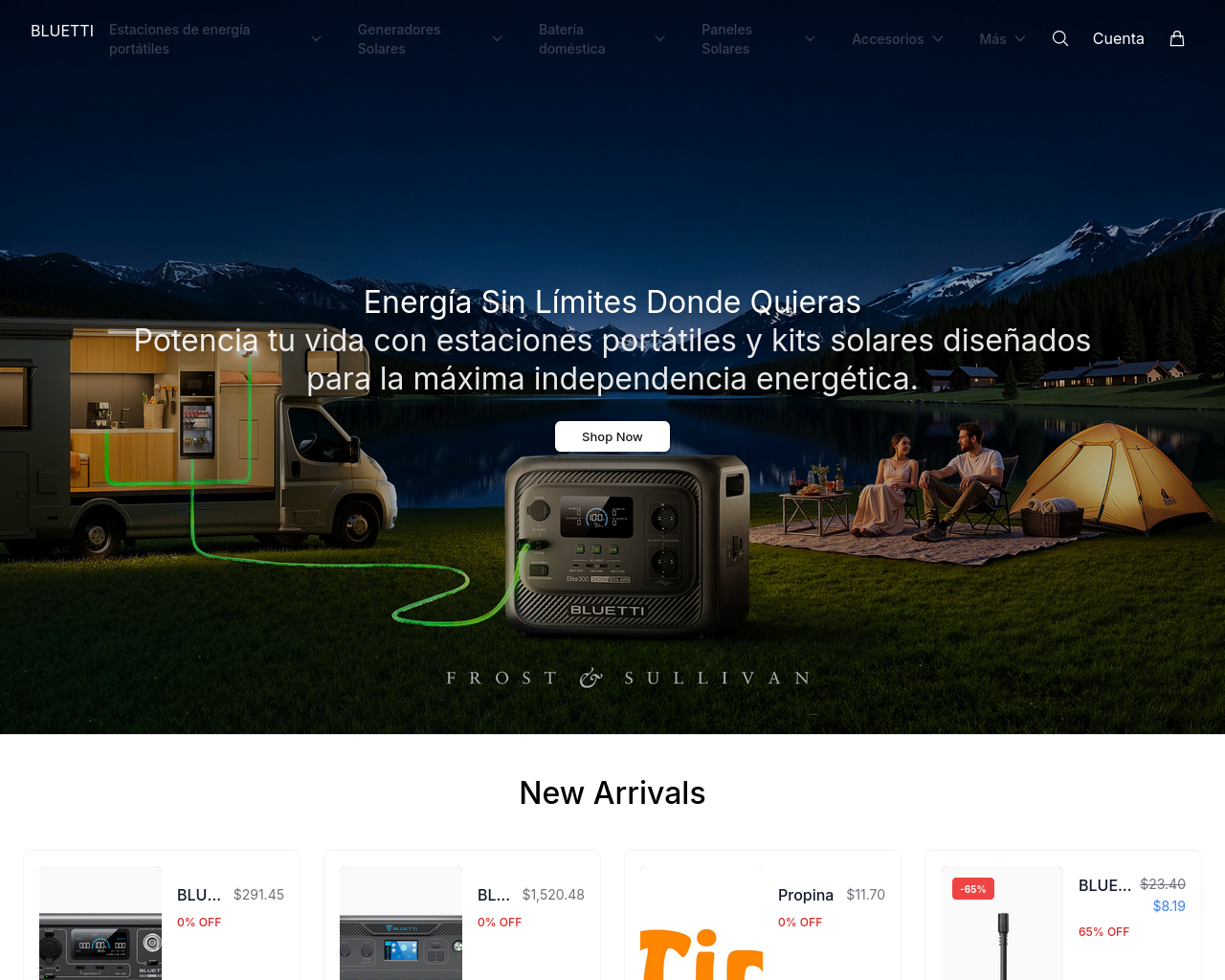 Screenshot of bluettiglobal.shop