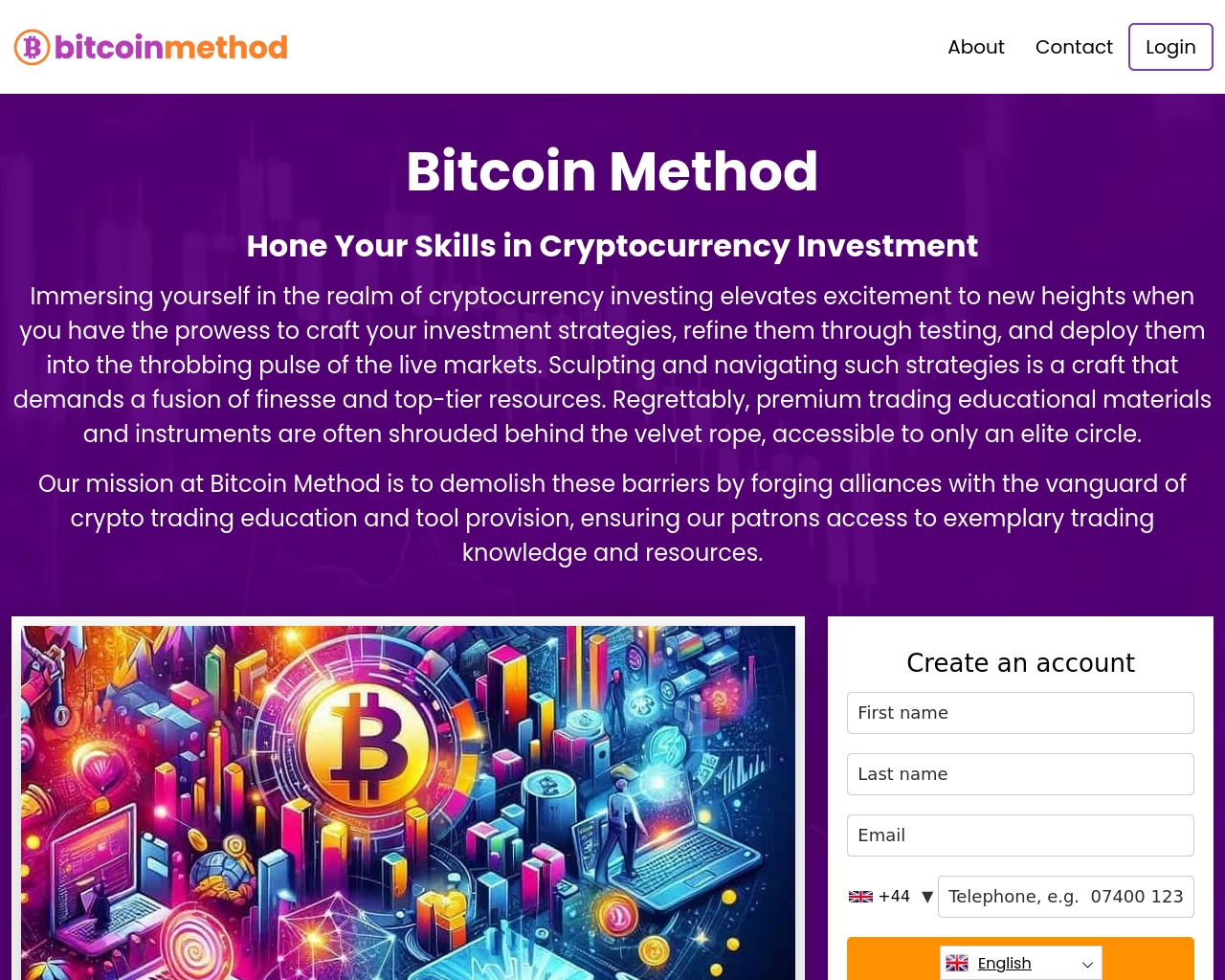 Screenshot von bitcoinmethod.org