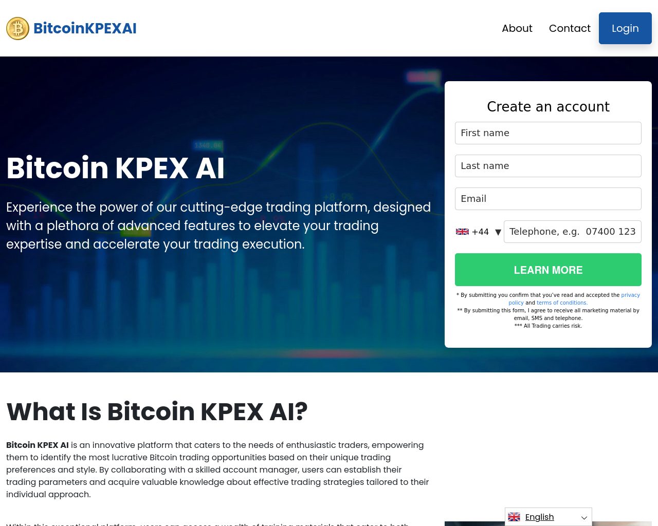 Captura de pantalla de bitcoinkpexai.org