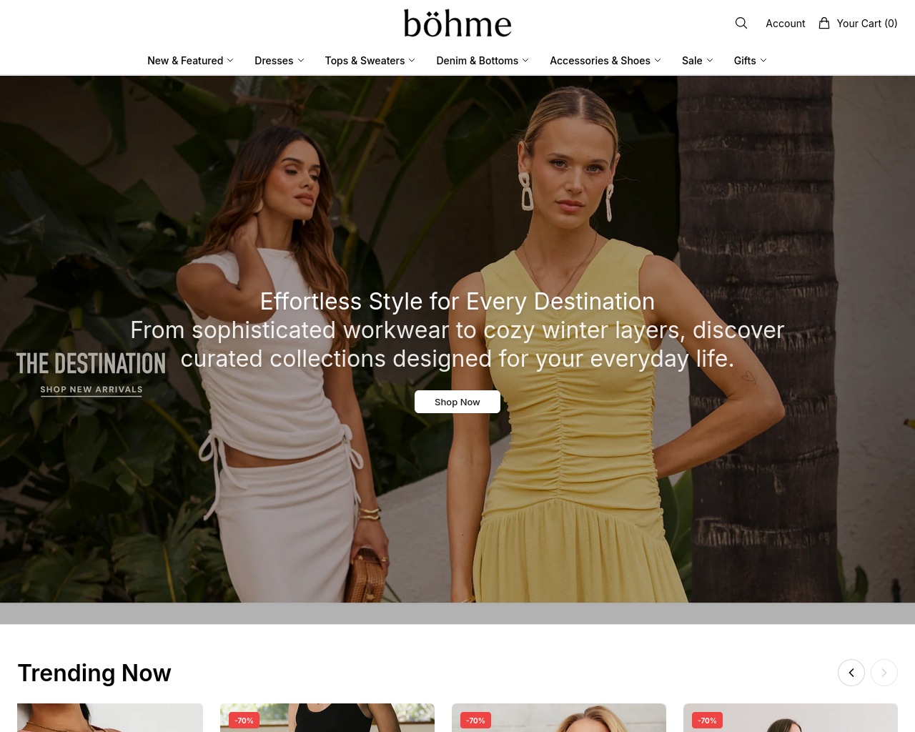 Screenshot of bohme.shop